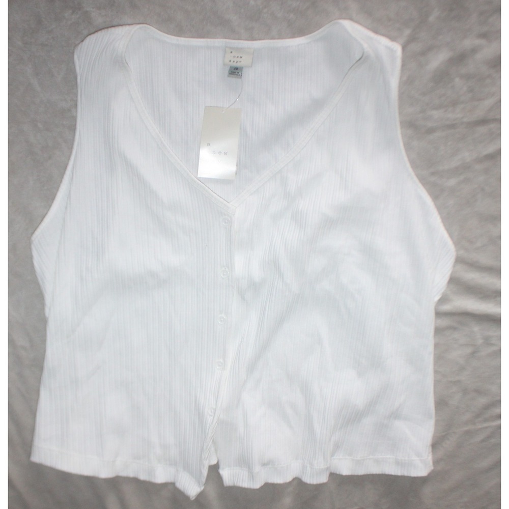 A New Day Women's Button-Down white shirt Plus Size 2X